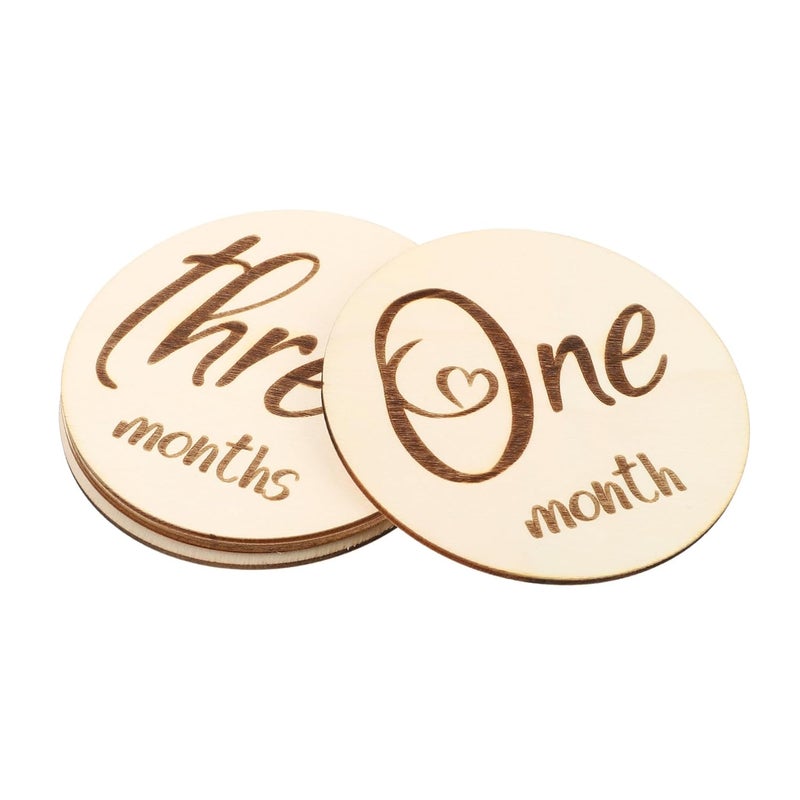 High Contrast Baby Milestone Cards 6pcs Double Sided Birth Month Photo Prop Kit - Image 1